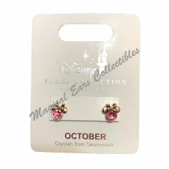 Outlet 💯 Disney Birthstone Earrings - Minnie Mouse - Rose Gold 🥰