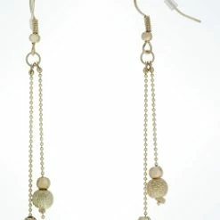 Flash Sale 😉 Disney Dangle Earrings - Mickey Icon And Bead Drop - Gold ⌛