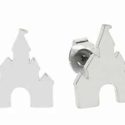 Best Pirce 😀 Disney Earrings - Castle - Silver 🔥