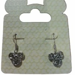 Top 10 🥰 Disney Dangle Earrings - Mickey Mouse Icon Filigree - Silver 👍
