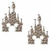 Flash Sale ✔️ Disney Rebecca Hook Earrings - Mickey Mouse Castle - Silver 🎉 -Disney shop 7401057283074
