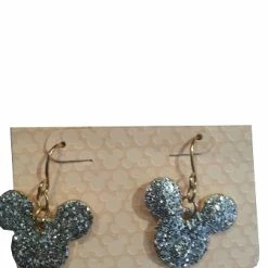 Top 10 🥰 Disney Dangle Earrings - Mickey Mouse Icon - Silver Glitter 😀