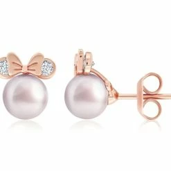 Best deal 🌟 Disney Crislu Earrings - Minnie Mouse Icon Pearl ✔️