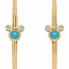 Deals ⌛ Disney Crislu Hoop Earrings - Mickey Mouse Icon Turquoise ✨ -Disney shop c14671