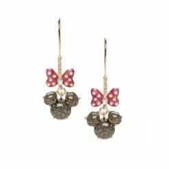 Cheapest 👍 Disney Betsey Johnson Earrings - Minnie Mouse Icon And Bow ❤️