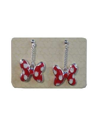 Outlet ๐ Disney Dangle Earrings - Minnie Mouse Bow - Red ๐ 3 Outlet ๐ Disney Dangle Earrings - Minnie Mouse Bow - Red ๐