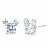 New ⭐ Disney Crislu Earrings - Mickey Mouse Icon - Cubic Zirconia 🤩 -Disney shop file a964c163859806