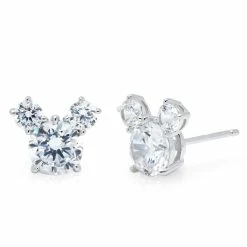 New ⭐ Disney Crislu Earrings - Mickey Mouse Icon - Cubic Zirconia 🤩