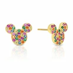 Best deal 😀 Disney Crislu Earrings - Mickey Mouse Rainbow Icon 🤩