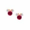 Discount 💯 Disney Crislu Earrings - Minnie Mouse Birthstone - Rose Gold 🛒 -Disney shop file a964c163860402