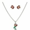 Promo 😉 Disney Necklace And Earrings Set - Ariel - The Little Mermaid 🔔 -Disney shop img 3888