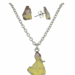 Cheapest ✔️ Disney Necklace And Earrings Set - Belle - Beauty And The Beast 🔥