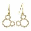 Brand new ⌛ Disney Crislu Drop Earrings - Mickey O - Gold 🛒 -Disney shop img 3930