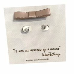 Buy 🌟 Disney Post Earrings - Mickey Mouse Icon With Gift Bag - Silver 🧨