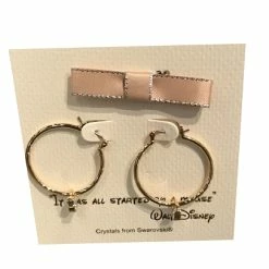Brand new 👍 Disney Earrings - Mickey Mouse Hoop With Gift Bag - Gold 💯