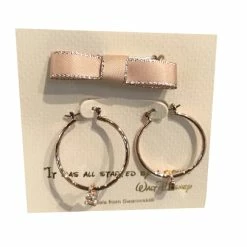 New 😍 Disney Earrings - Mickey Mouse Hoop With Gift Bag - Rose Gold ✔️