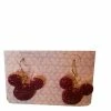 Discount 🥰 Disney Dangle Earrings - Mickey Mouse Icon - Red Glitter 😉 -Disney shop pj lsnevombzqchgidoxsxttjeyxlgld9umd4o3awpy