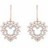 Best Sale ⌛ Disney Rebecca Hook Earrings - Mickey Mouse Rose Gold Heart ⌛ -Disney shop sc11796