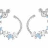 Promo ❤️ Disney Rebecca Hook Earrings - Mickey Mouse Hoop - Blue & Clear ✔️ -Disney shop sc11797