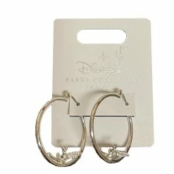Best Pirce 🛒 Disney Earrings - Tinker Bell Hoops - Silver ❤️