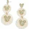 Buy 😉 Disney BaubleBar Earrings - Mickey Icon Raffia 🎁 -Disney shop sc14385