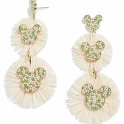 Buy 😉 Disney BaubleBar Earrings - Mickey Icon Raffia 🎁