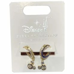 Brand new 😀 Disney Hoop Earrings - Mickey Mouse Icons - Navy 💯