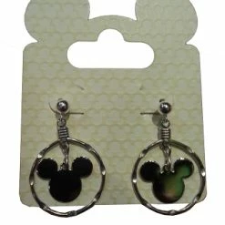 Cheapest ✔️ Disney Dangle Earrings - Mickey Mouse Icon - Double Silver 😍